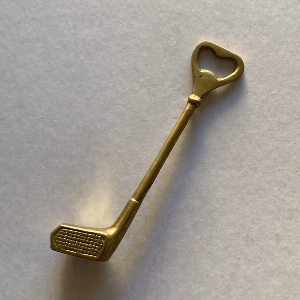 Vintage Solid Brass Golf Club Bottle Opener - Picture 4 of 5